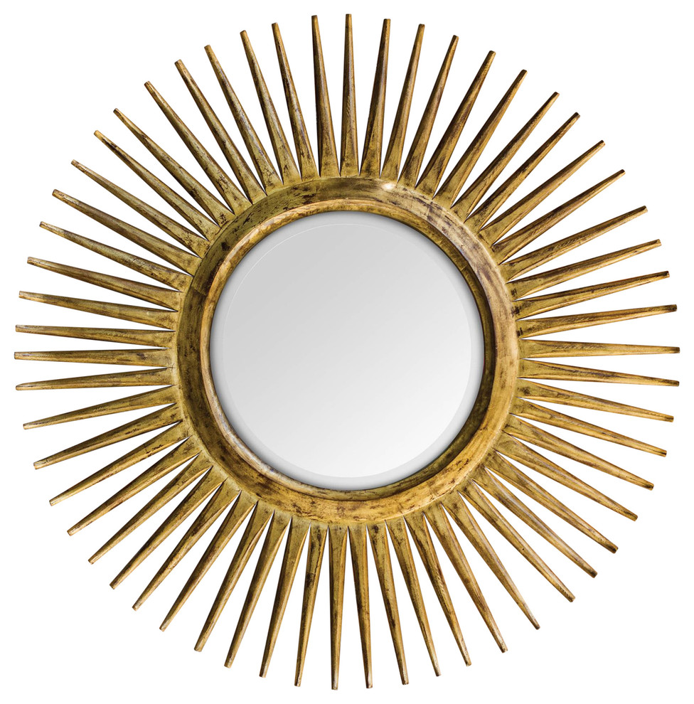 Uttermost 05032 Destello Gold Starburst Mirror Midcentury Wall