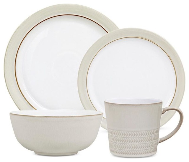 Denby Natural Canvas 16Piece Dinnerware Set, Service for 4