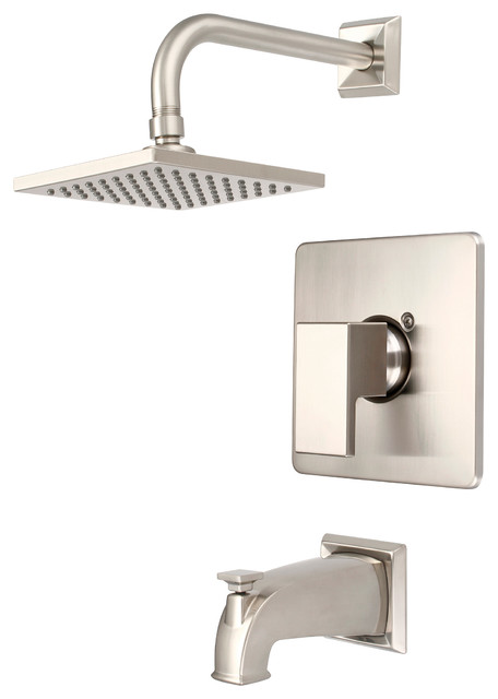 Single Handle Tub And Shower Trim Set Contemporary Tub And