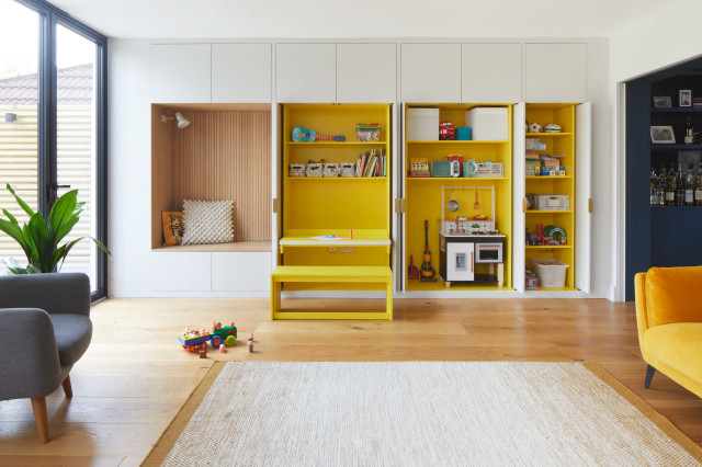 Bushey Avenue contemporary-vardagsrum