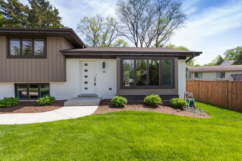 Clarendon Hills Split Level - Midcentury - Exterior ...