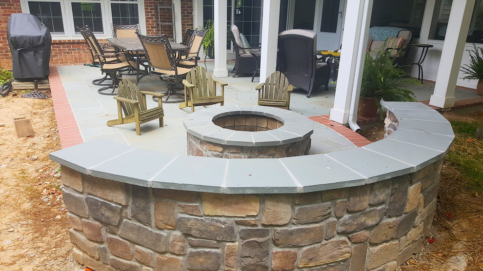Screened Deck and Stone Patio