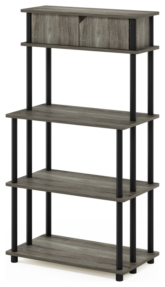 TurnNTube Toolless Storage Shelf With Top French Oak Gray