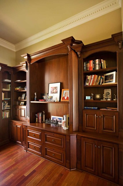Bay Area Executive Home Office Design With Mahogany Custom