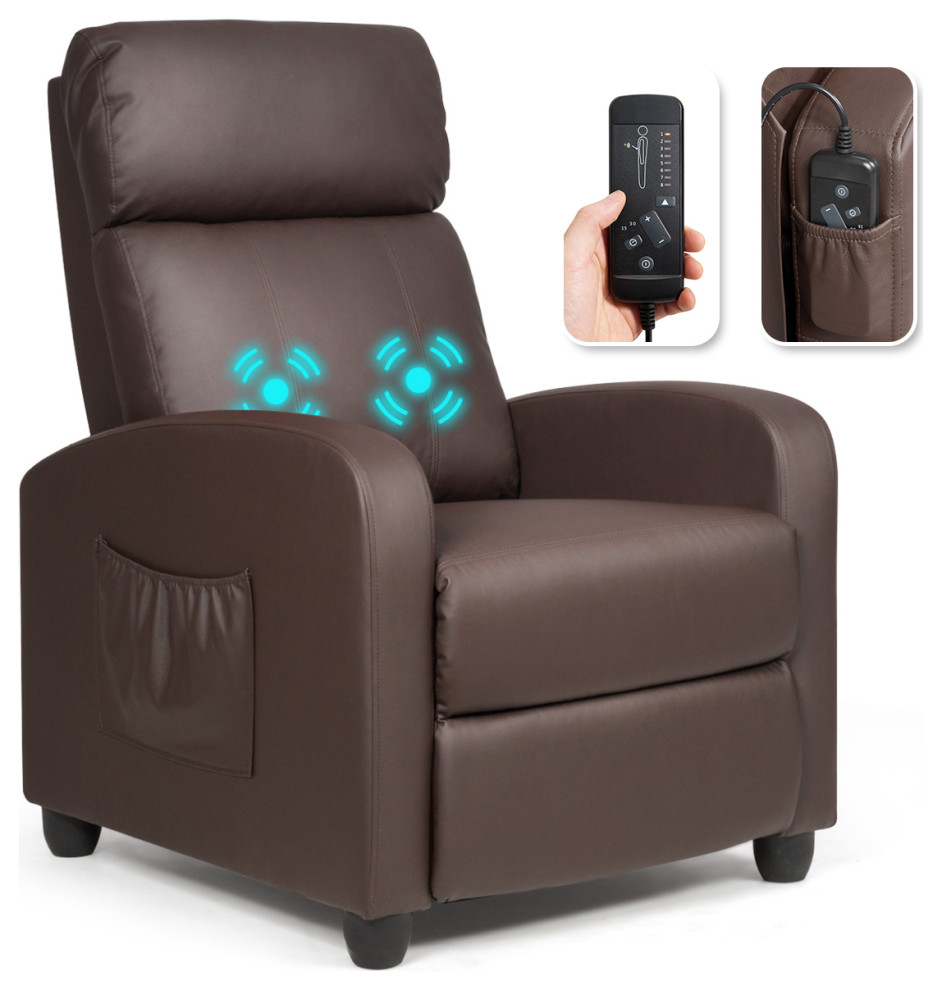 Recliner Massage Chair Ergonomic Adjustable Single Sofa with Padded