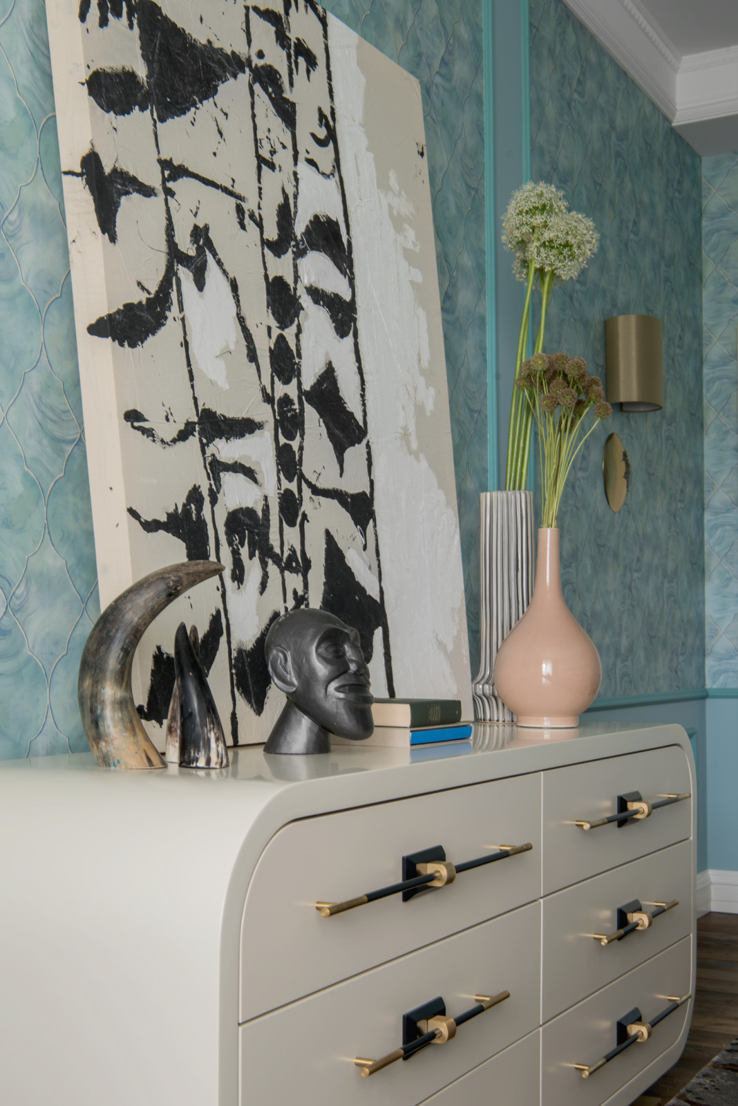 Спальня в цвете "тиффани"