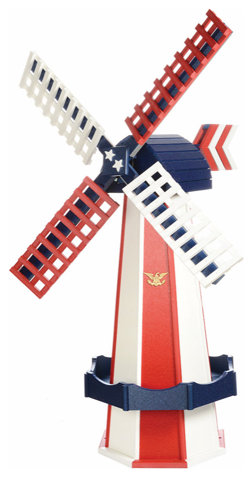 Poly Windmill, Patriotic, Large