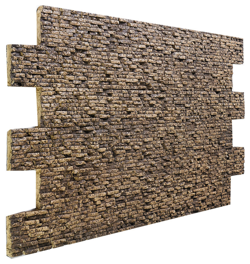 River Rock Wall Panel, Almond Traditional Siding And Stone Veneer