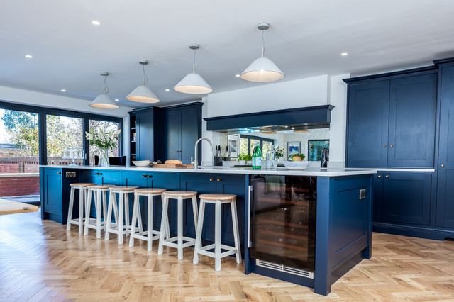Dark Blue Shaker Kitchen - Reading traditional-kitchen