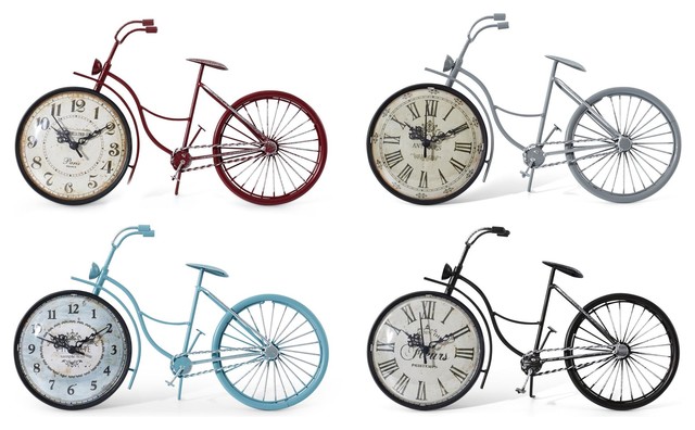 Pavlo Bicycle Clocks Ast 4 Eclectic Desk And Mantel Clocks