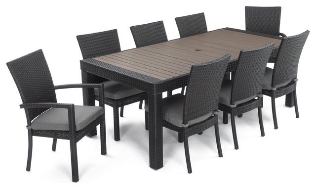 Deco 9-Piece Outdoor Dining Set by RST Brands, Charcoal