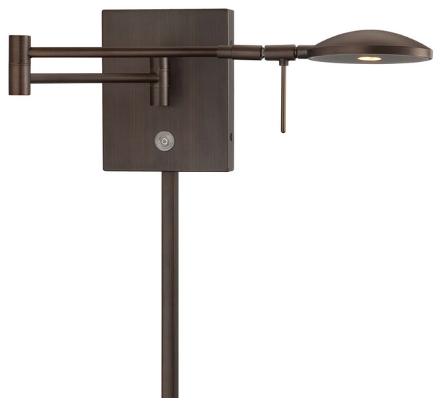 George Kovacs George's Reading Room LED Swing Arm Wall Lamp, Copper Bronze Patin