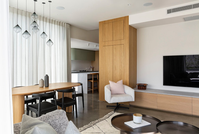 Mount Albert House contemporary-vardagsrum