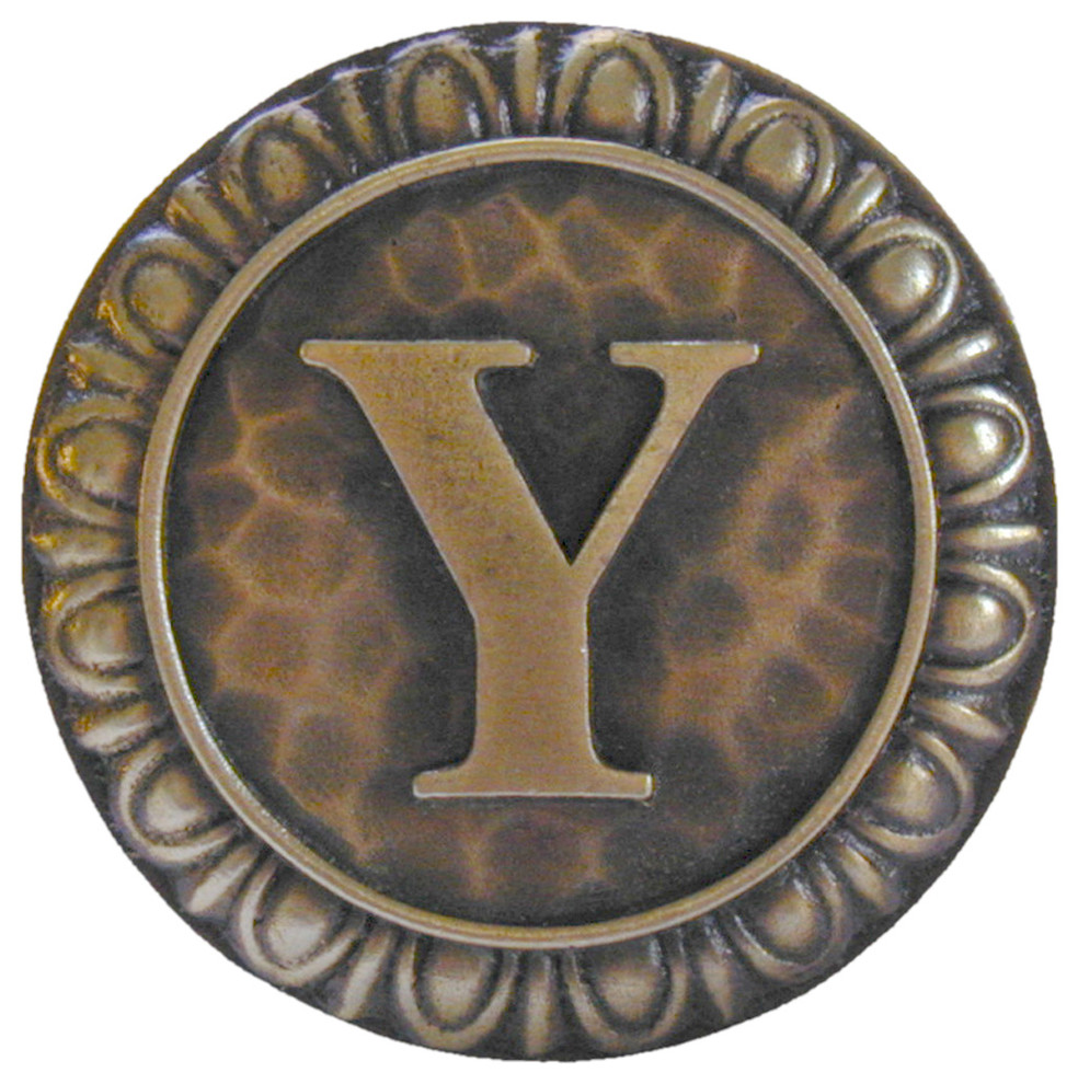 Notting Hill Initial Y Knob, Dimensions 13/8" diameter And