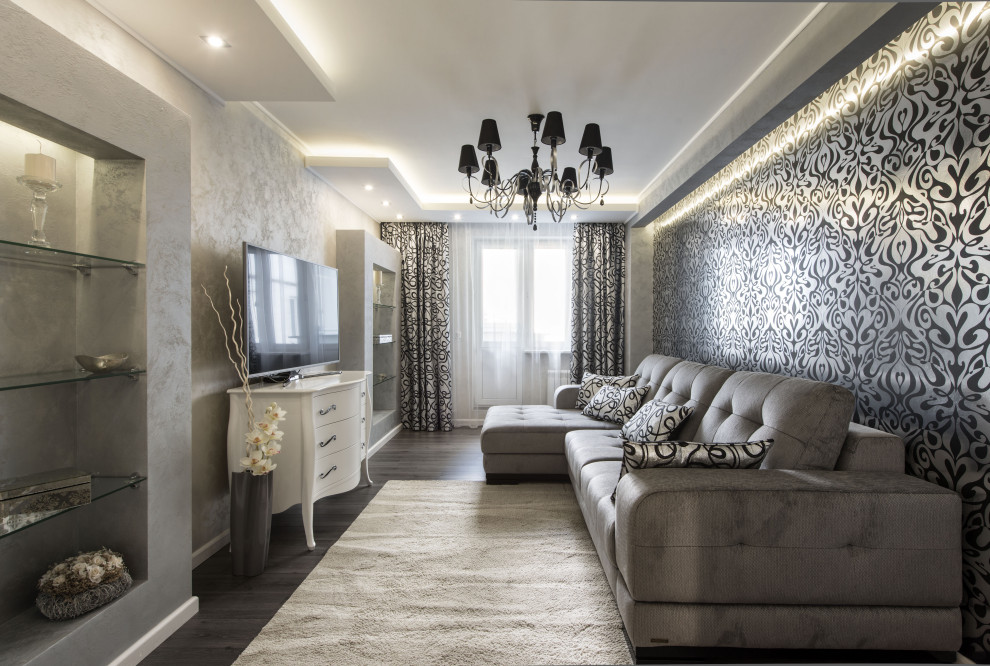 Фотосессия квартиры в Сокольниках 70м2Дизайн проект гостиной