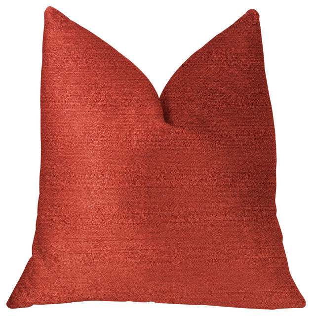Cherry Love Orange and Red Luxury Throw Pillow, 18"x18"