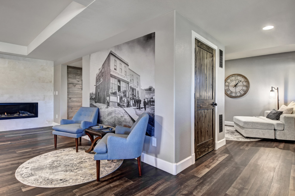 Suburban Denver Basement - Industrial - Basement - Denver - by Julia ...