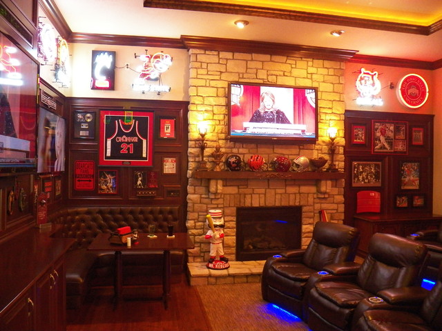 A Sports Bar In The Family Room