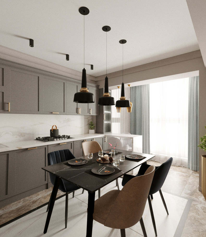 Квартира 100 квадратных метров в г.Кисловодске, Проект кухни