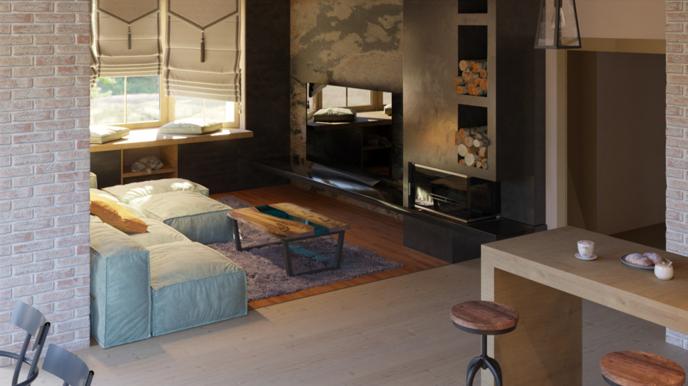 Проект пристройки кухни-гостиной к дому (визуализация и реализация)