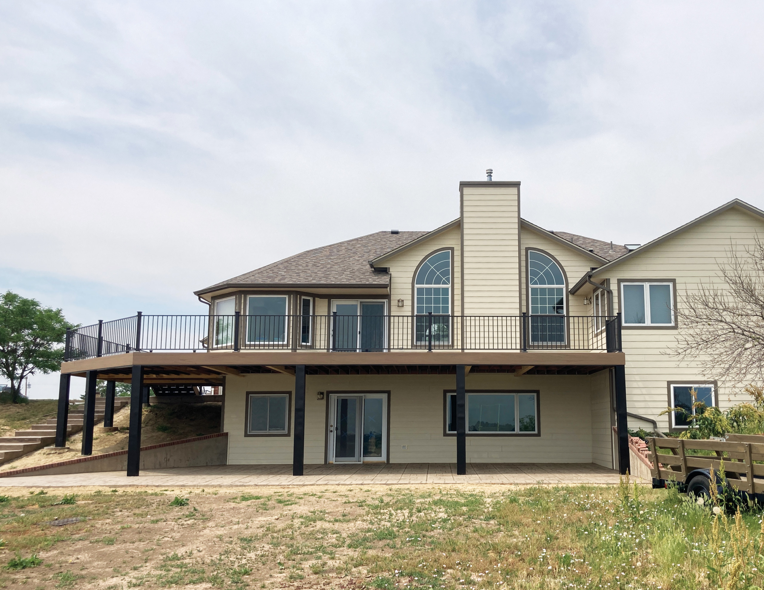 Timbertech Deck Fortress Railing Stamped Concrete