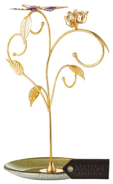 24k Gold Plated Jewelry Stand - Contemporary - Jewelry Boxes And ...