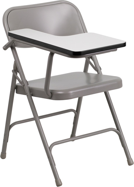Flash Furniture Premium Steel Folding Chair With Right Hand Tablet