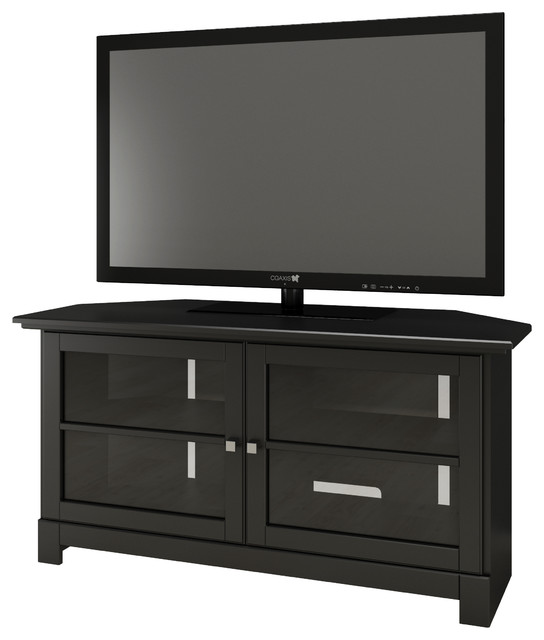 Pinnalce 49 Modern Corner Unit Black Transitional Pinnalce 49 Modern Corner Unit Black Transitional Entertainment Centers And Tv Stands By Nexera