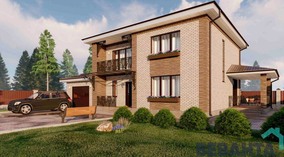 Загородный дом по проекту "Дом Валерии"