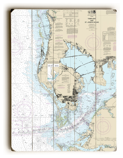 Tampa Bay and St Joseph Sound, FL Nautical Chart