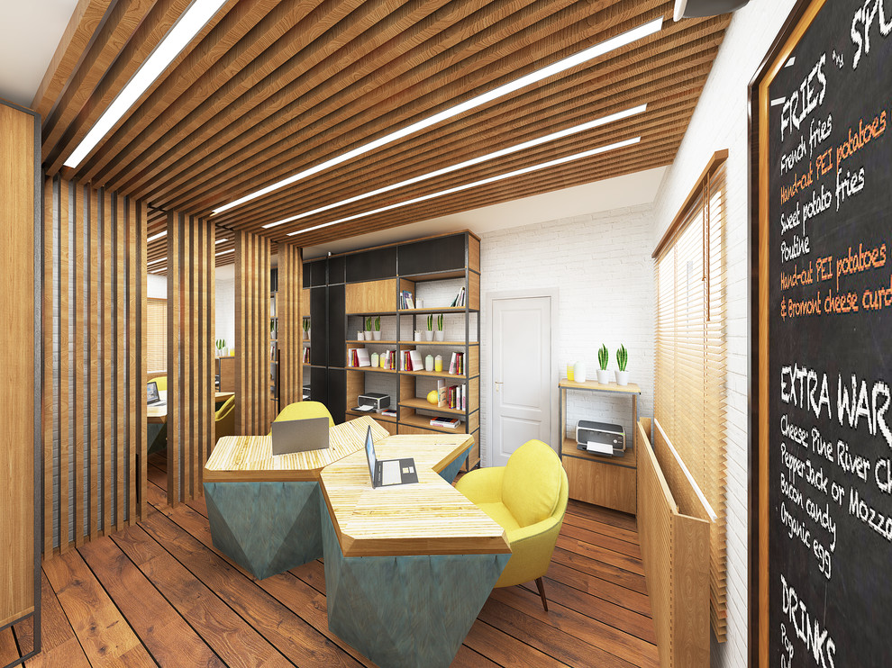 Офисы в стиле "Лофт" с яркими акцентами.