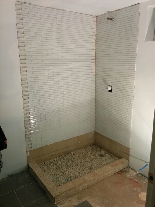 Bathroom Wall Tile Install Edge Goof Up