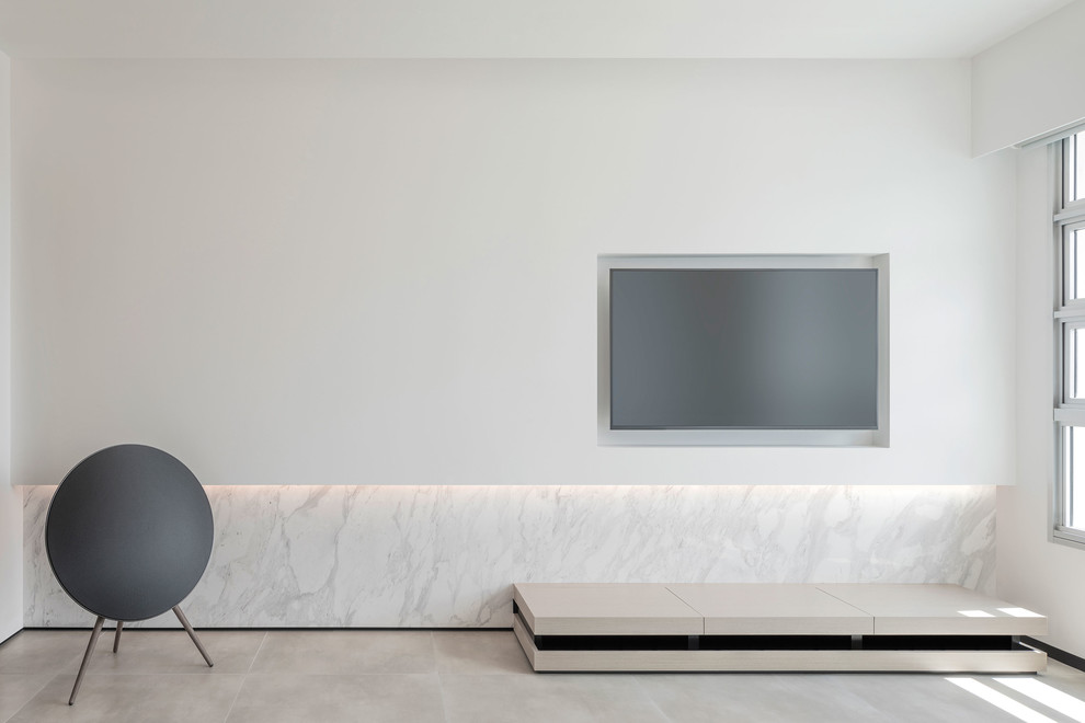 Design ideas for a Scandinavian living room in Singapore.