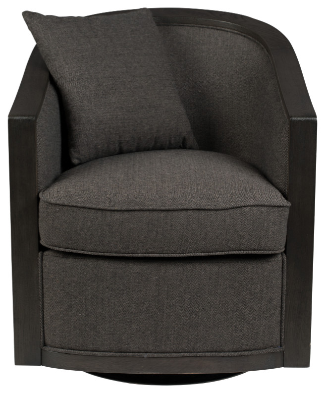 Curved Gray Lounge Chair Dutchbone Amaron Transitional Armchairs