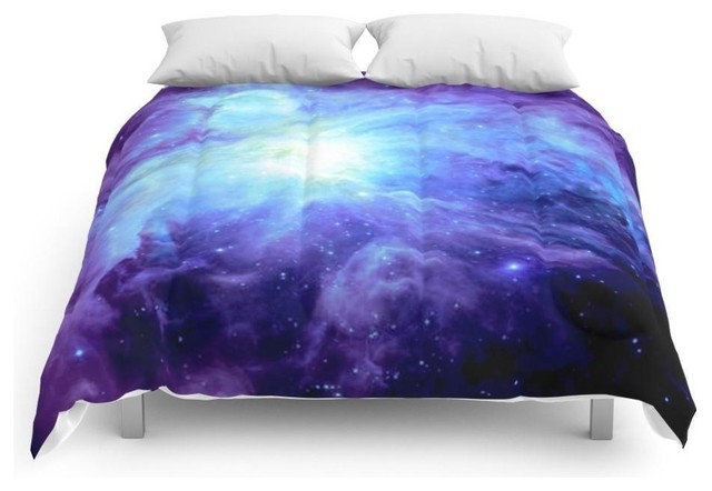 Nebula Purple Periwinkle Blue Comforter Contemporary