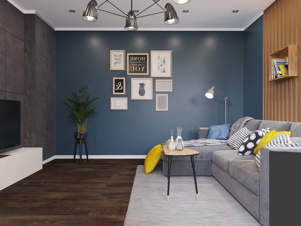 Дизайн - проект 2к. кв 74 м2 в ЖК "Парус" для молодой девушки