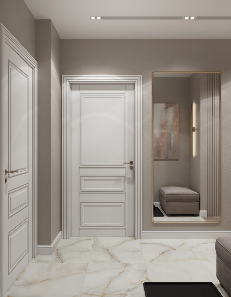 "Пудровые оттенки". Квартира 97 кв.м, ЖК "Левобережный"