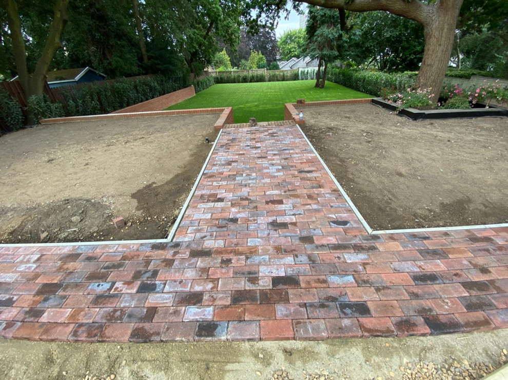 Back garden block paving