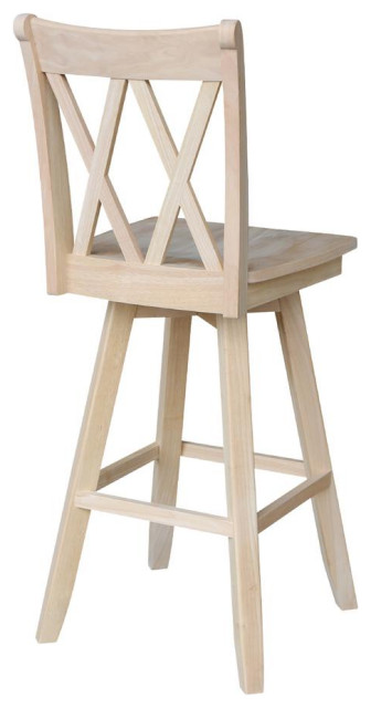 Double X Back Bar height Stool - Farmhouse - Bar Stools And Counter Stools - by Bison Commerce ...