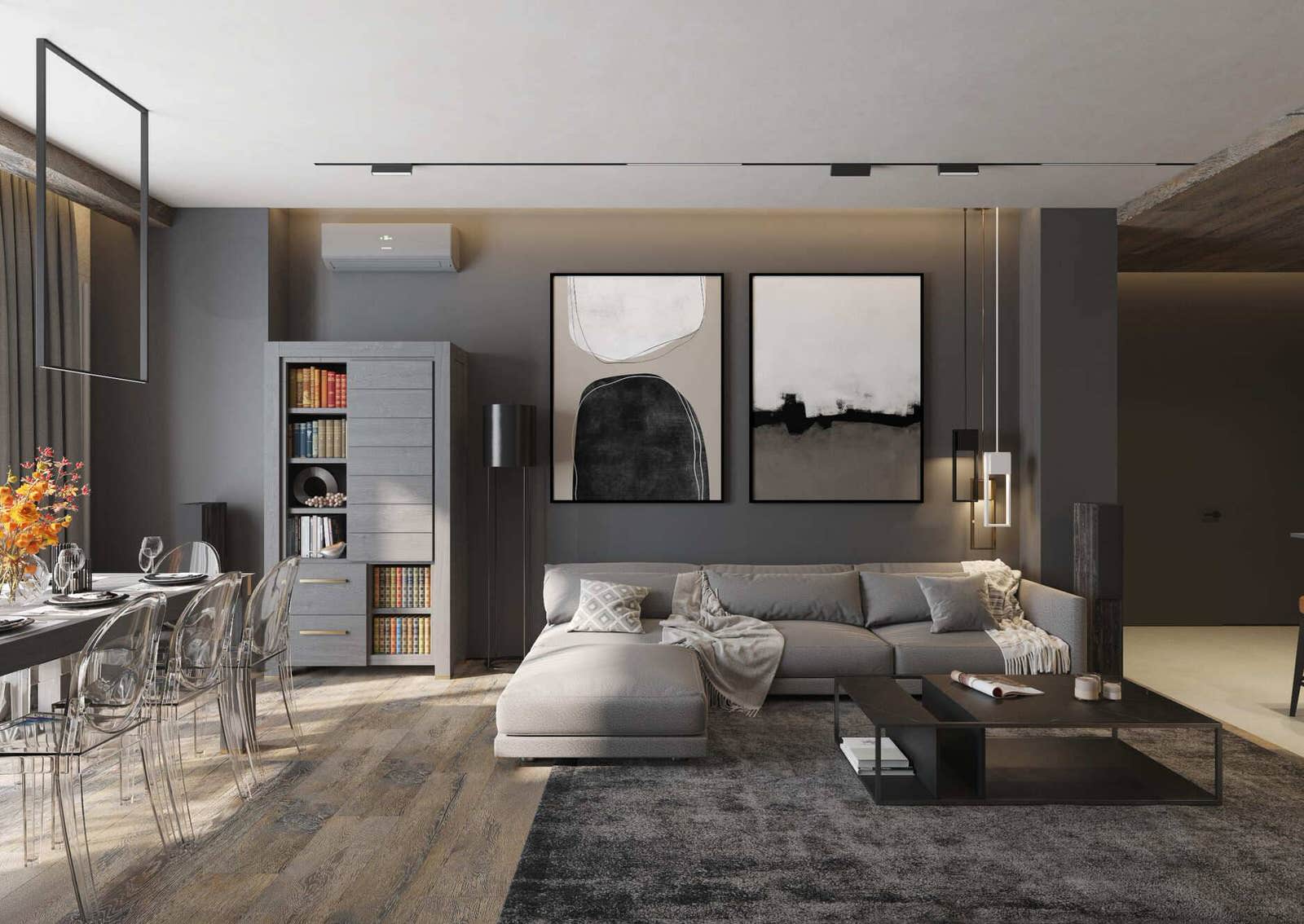 Лофт и облака. Квартира 140 м2 в центре города