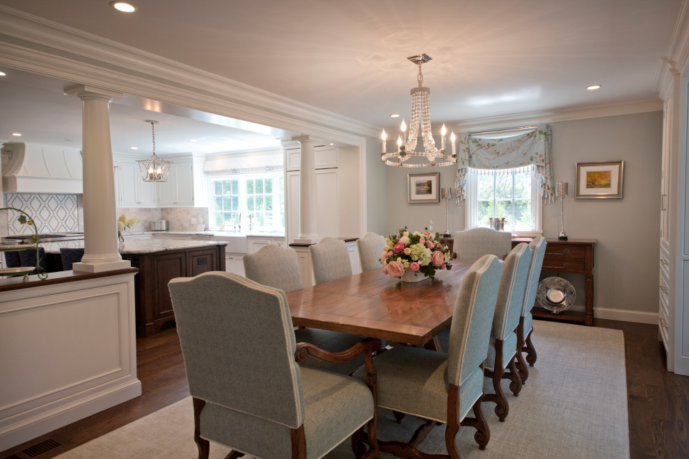 Pale Blue Dining Glamour Traditional Dining Room Cleveland by