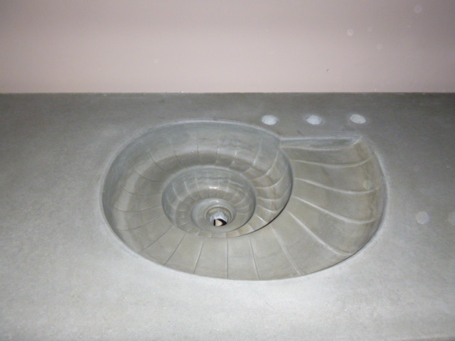 Bathroom Sinks Orlando concrete counter with nautilus shell sink - eclectic - orlando Bathroom Sinks Orlando concrete counter with nautilus shell sink - eclectic - orlando