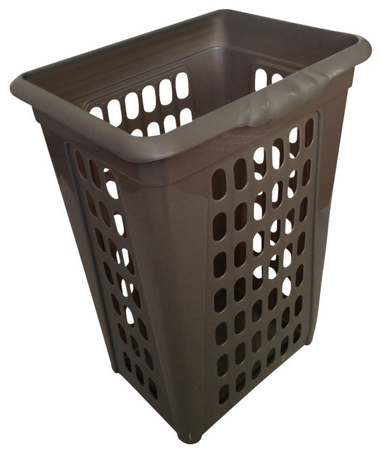 Plastic Perforated Rectangular Sorting Laundry Hamper, No Lid