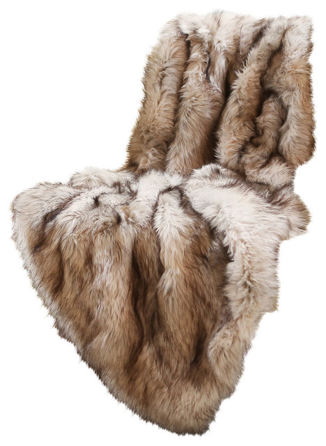 Paulianna Faux Fur Throw Blanket - Contemporary - Throws - by Best Home ...