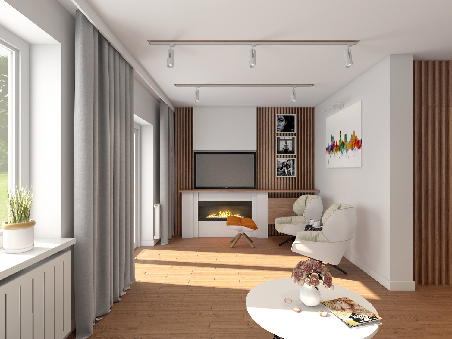 Дизайн интерьера таунхауса в современном эко стиле