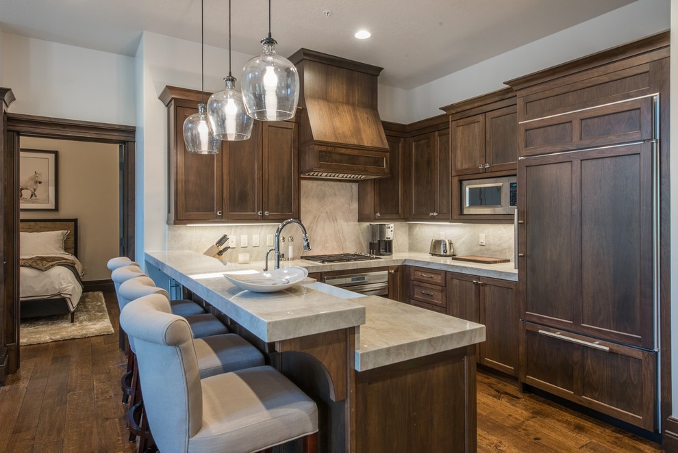 Transitional Mountain Penthouse - Kitchen - Transitional - Kitchen ... - Penthouse Small Kitchen Appliance Reviews