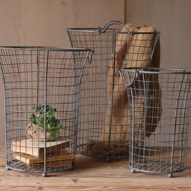 Flared Wire Baskets (Set of 3)