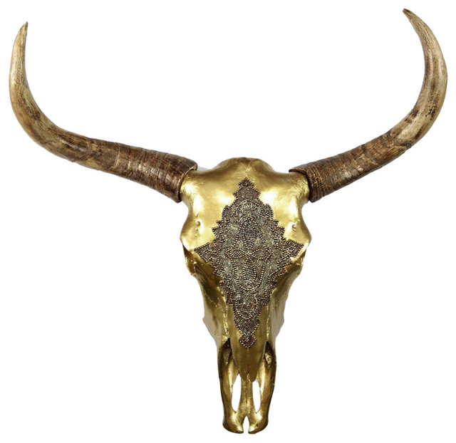 Impressive Polyresin Bull Head Wall decor Southwestern Wall