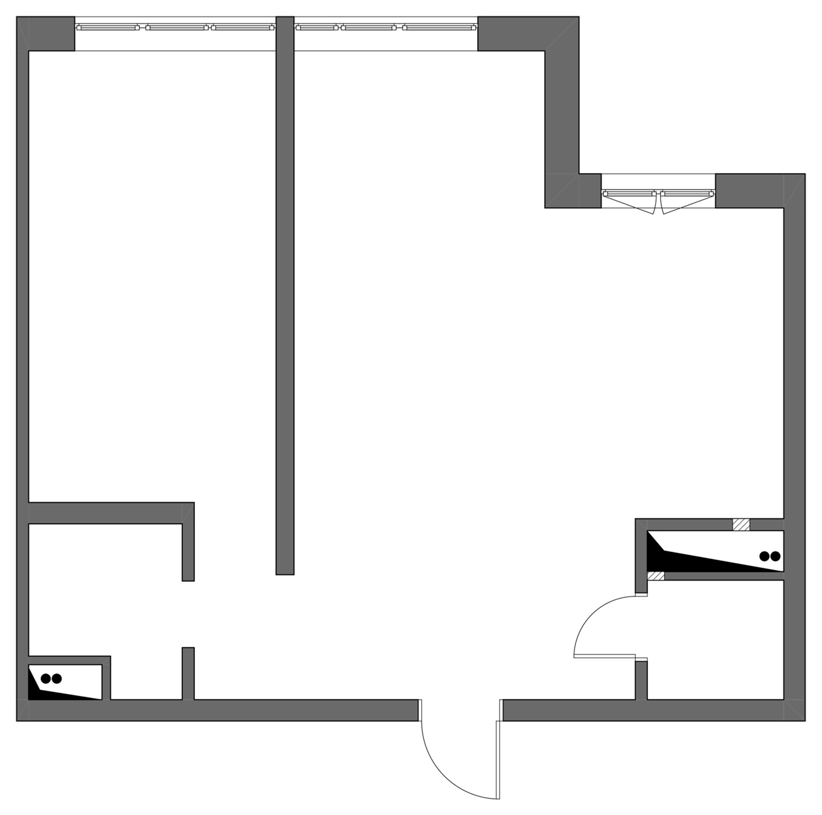 Эскизный проект 2 комнатной квартиры в Сочи