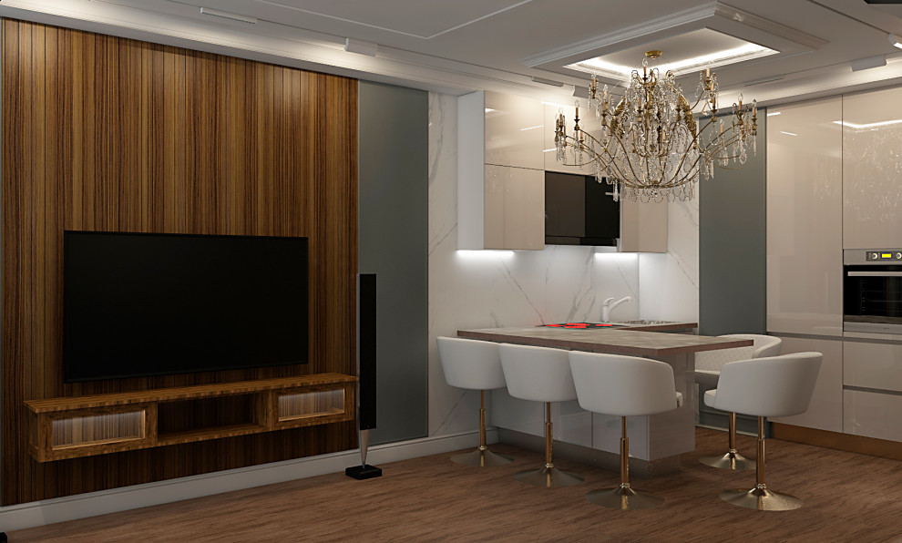 АМЕРИКАНСКАЯ КЛАССИКА DE LUXE (кухня-столовая)